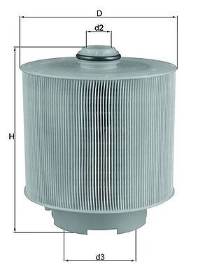 Mahle Luftfilter [Hersteller-Nr. LX1006/2D] für Peugeot, Audi