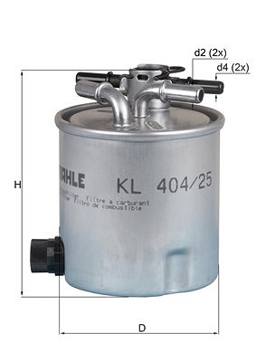 Mahle Kraftstofffilter [Hersteller-Nr. KL404/25] für Dacia, Renault