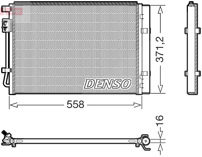 Denso Kondensator, Klimaanlage [Hersteller-Nr. DCN41015] für Hyundai