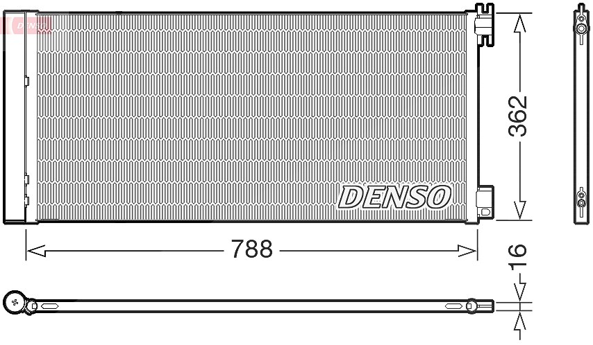 Denso Kondensator, Klimaanlage [Hersteller-Nr. DCN23042] für Renault, Opel