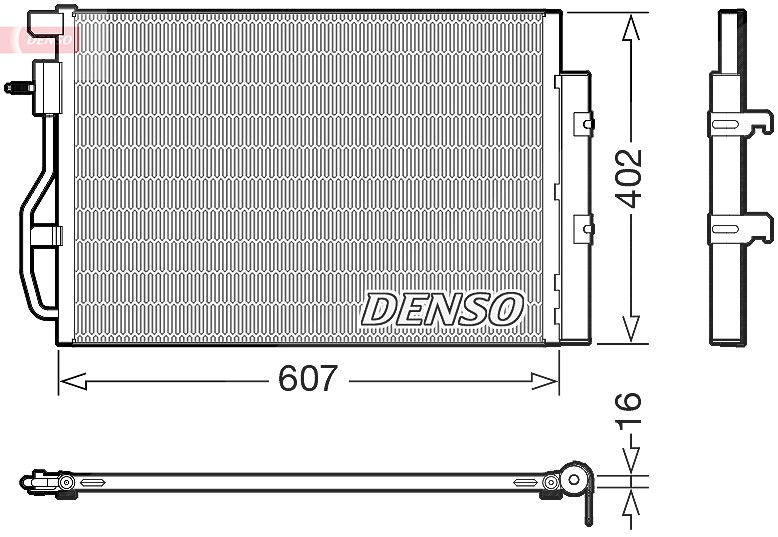 Denso Kondensator, Klimaanlage [Hersteller-Nr. DCN15008] für Chevrolet, Opel