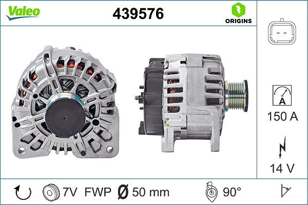 Valeo Generator [Hersteller-Nr. 439576] für Nissan, Opel, Renault, Vauxhall