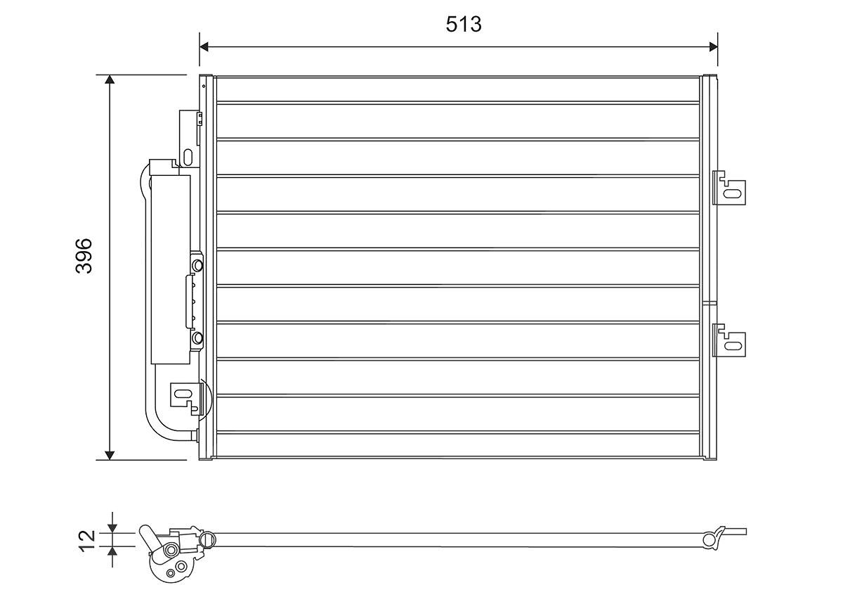 Valeo Kondensator, Klimaanlage [Hersteller-Nr. 814061] für Renault