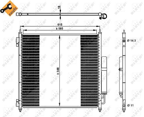 Nrf Kondensator, Klimaanlage [Hersteller-Nr. 350336] für Land Rover
