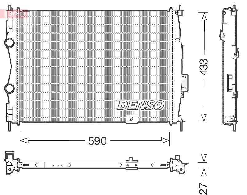 Denso Kühler, Motorkühlung [Hersteller-Nr. DRM46051] für Nissan