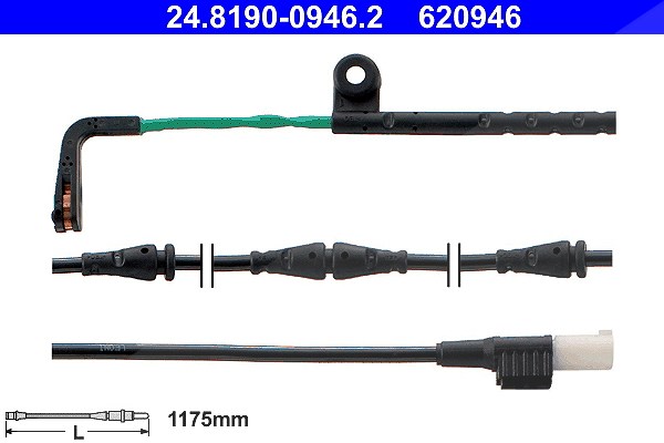 Ate Warnkontakt, Bremsbelagverschleiß [Hersteller-Nr. 24.8190-0946.2] für Land Rover