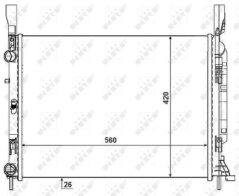 Nrf Kühler, Motorkühlung [Hersteller-Nr. 53004] für Renault