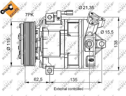 Nrf Kompressor, Klimaanlage [Hersteller-Nr. 32692] für Renault, Nissan