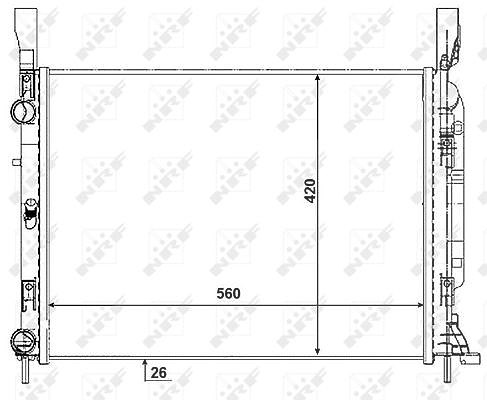 Nrf Kühler, Motorkühlung [Hersteller-Nr. 53003] für Mercedes-Benz, Renault