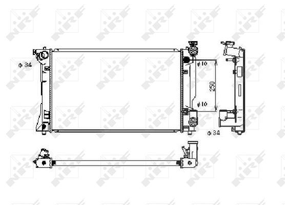 Nrf Kühler, Motorkühlung [Hersteller-Nr. 53395] für Toyota