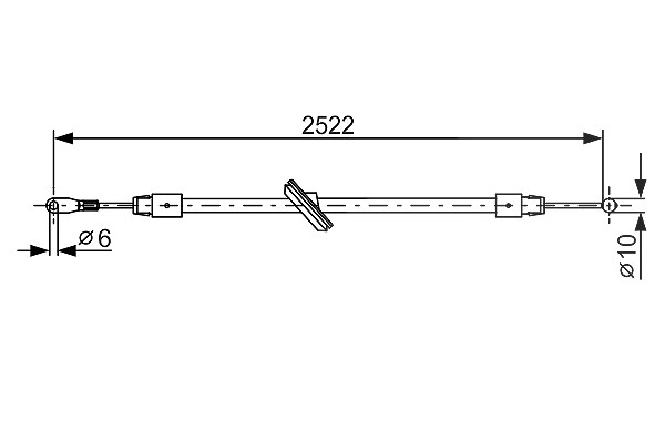 Bosch Seilzug, Feststellbremse [Hersteller-Nr. 1987482029] für VW, Mercedes-Benz
