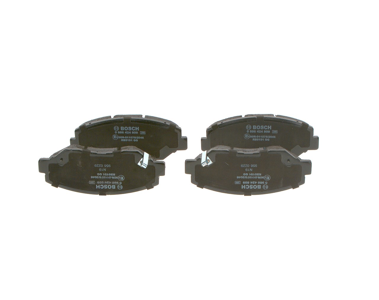 Bosch Bremsbelagsatz Vorderachse [Hersteller-Nr. 0986424809] für Honda