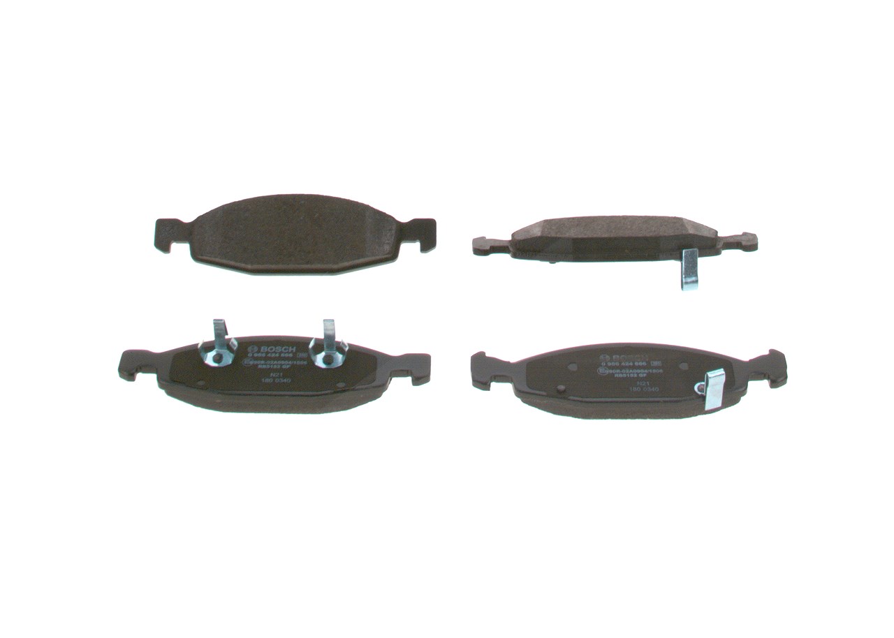 Bosch Bremsbelagsatz, Scheibenbremse [Hersteller-Nr. 0986424666] für Jeep