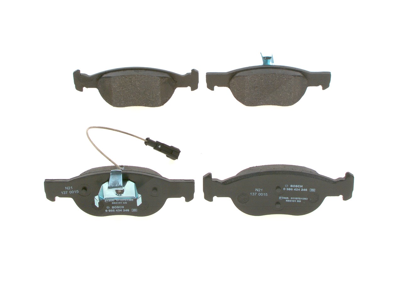 Bosch Bremsbelagsatz, Scheibenbremse [Hersteller-Nr. 0986424246] für Alfa Romeo, Fiat, Lancia