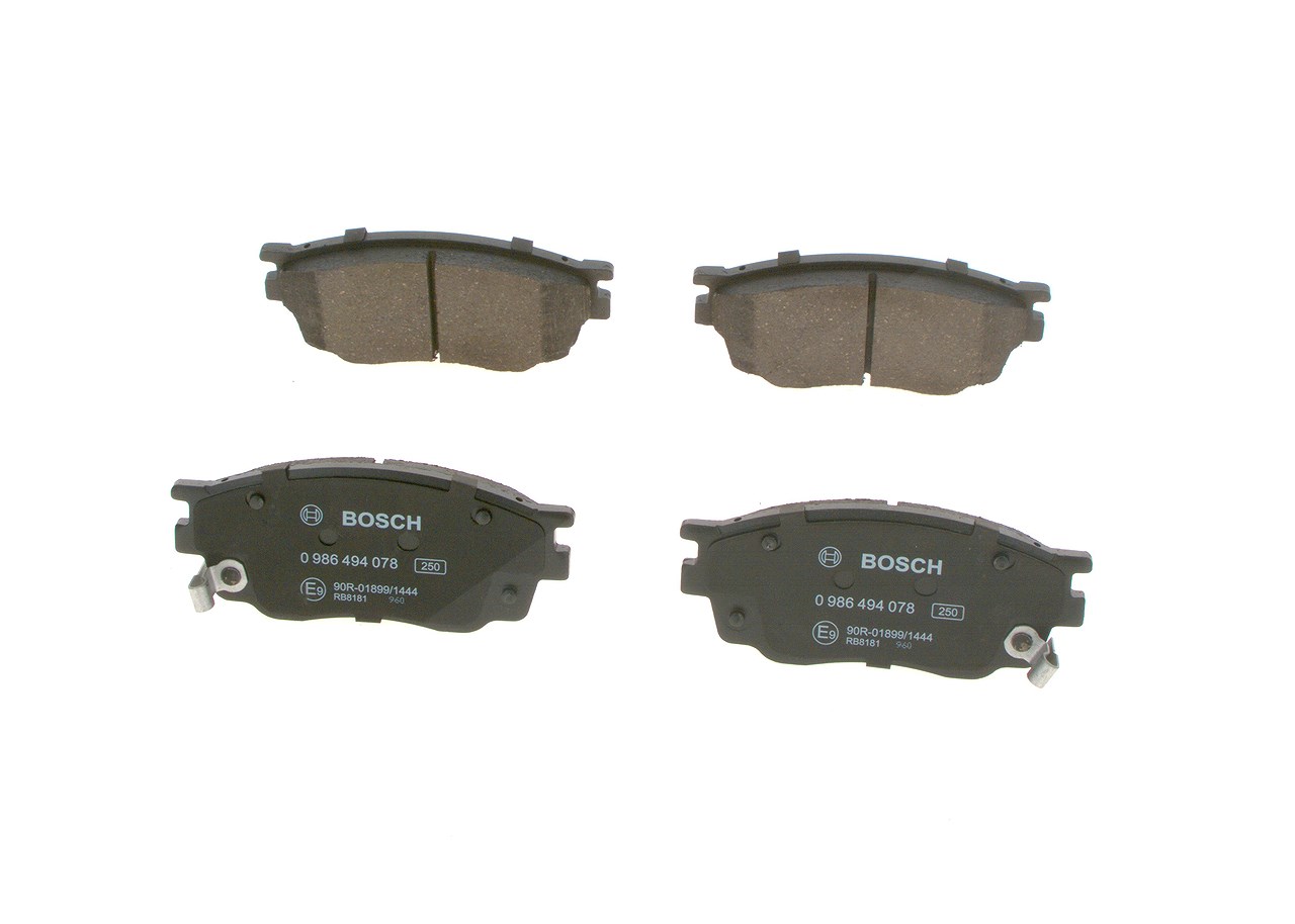 Bosch Bremsbelagsatz, Scheibenbremse [Hersteller-Nr. 0986494078] für Mazda, Suzuki