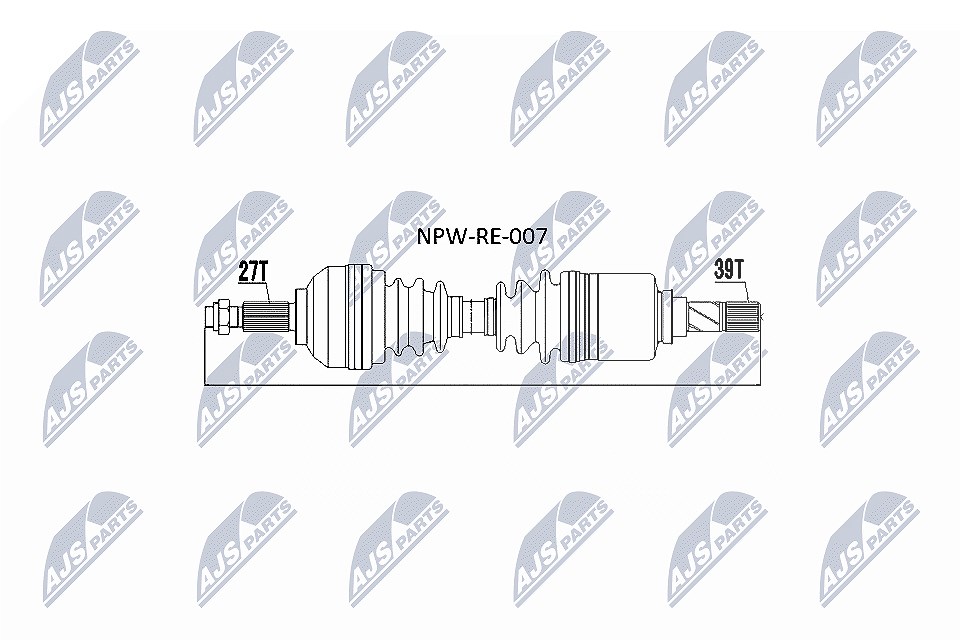 Nty Antriebswelle [Hersteller-Nr. NPW-RE-007] für Renault, Vauxhall, Opel