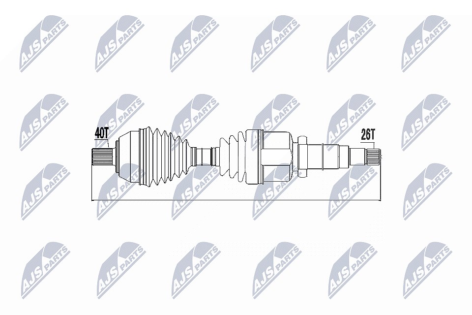 Nty Antriebswelle [Hersteller-Nr. NPW-FR-049] für Ford