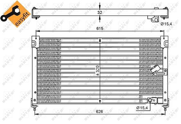 Nrf Kondensator 650x 320 [Hersteller-Nr. 35348] für Honda, Rover
