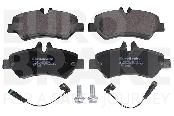 Eurobrake Bremsbeläge hinten (Satz) [Hersteller-Nr. 5502223363] für Mercedes-Benz, VW