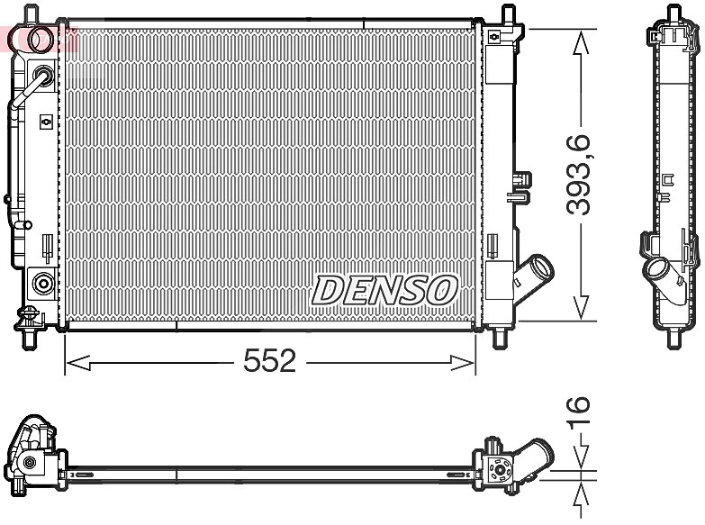 Denso Kühler, Motorkühlung [Hersteller-Nr. DRM41016] für Hyundai