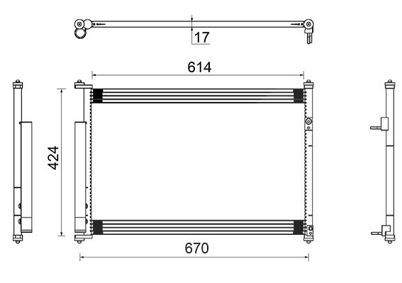Mahle Kondensator, Klimaanlage [Hersteller-Nr. AC490000S] für Suzuki