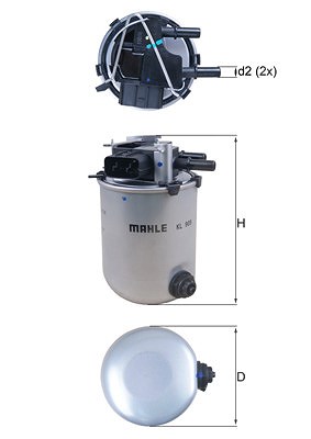 Mahle Kraftstofffilter [Hersteller-Nr. KL909] für Nissan