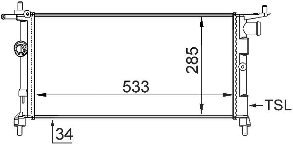 Mahle Kühler, Motorkühlung [Hersteller-Nr. CR268000S] für Opel, Vauxhall
