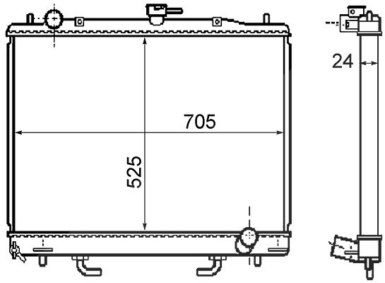 Mahle Kühler, Motorkühlung [Hersteller-Nr. CR1072000S] für Mitsubishi