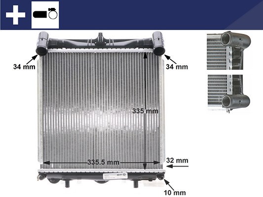 Mahle Kühler, Motorkühlung [Hersteller-Nr. CR370000S] für Porsche
