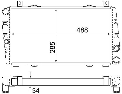 Mahle Kühler, Motorkühlung [Hersteller-Nr. CR2034000S] für Skoda