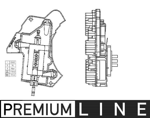 Mahle Regler, Innenraumgebläse [Hersteller-Nr. ABR24000P] für Mercedes-Benz, Fiat, Chrysler