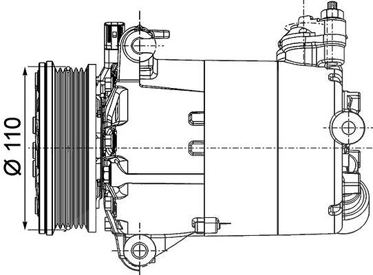 Mahle Kompressor, Klimaanlage [Hersteller-Nr. ACP1357000P] für Ford, Land Rover, Volvo