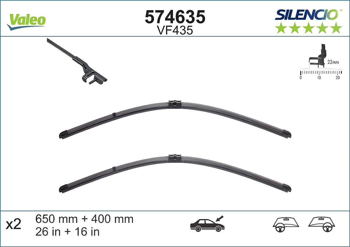 Valeo Wischblatt [Hersteller-Nr. 574635] für Peugeot