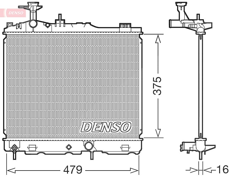 Denso Kühler, Motorkühlung [Hersteller-Nr. DRM45039] für Mitsubishi