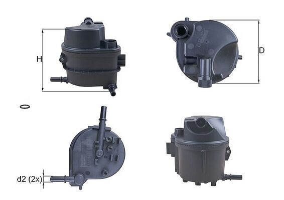 Mahle Kraftstofffilter [Hersteller-Nr. KL777D] für Citroën, Ford, Peugeot, Toyota, Mazda