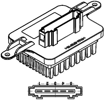 Mahle Regler, Innenraumgebläse [Hersteller-Nr. ABR59000P] für Peugeot