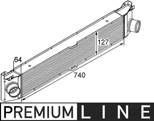 Mahle Ladeluftkühler [Hersteller-Nr. CI158000P] für Fiat, Peugeot, Citroën