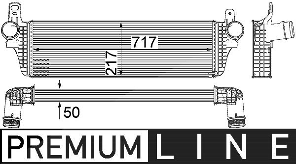 Mahle Ladeluftkühler [Hersteller-Nr. CI242000P] für VW
