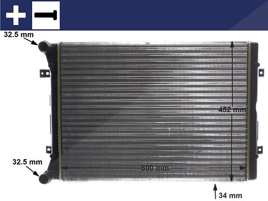 Mahle Kühler, Motorkühlung [Hersteller-Nr. CR2038000S] für Ford, VW, Seat