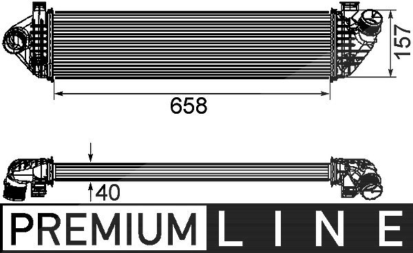 Mahle Ladeluftkühler [Hersteller-Nr. CI198000P] für Volvo
