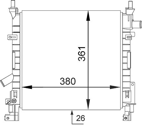 Mahle Kühler, Motorkühlung [Hersteller-Nr. CR1350000S] für Ford
