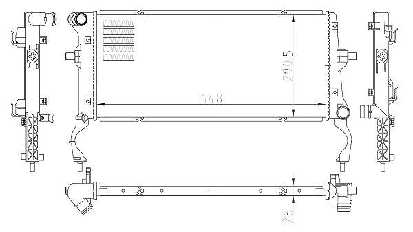 Nrf Kühler, Motorkühlung [Hersteller-Nr. 550034] für Hyundai