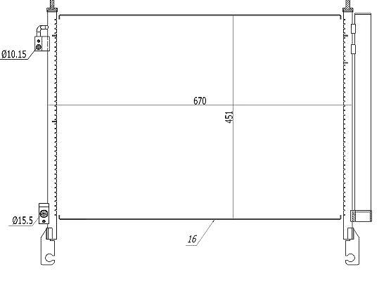 Nrf Kondensator, Klimaanlage [Hersteller-Nr. 350460] für Renault