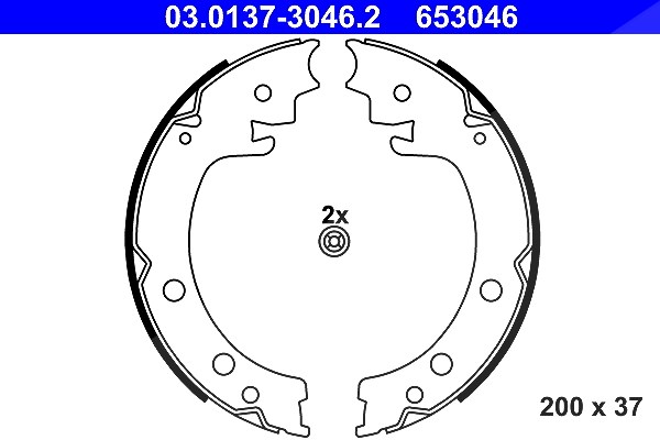 Ate Bremsbackensatz, Feststellbremse [Hersteller-Nr. 03.0137-3046.2] für Suzuki