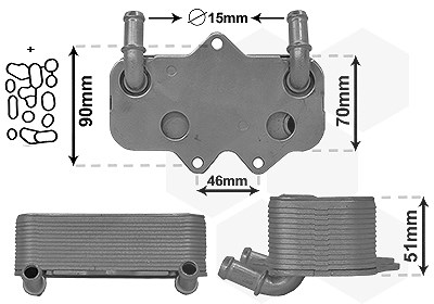 Van Wezel Ölkühler, Motoröl [Hersteller-Nr. 17013702] für Opel, Ford, Lancia, Fiat