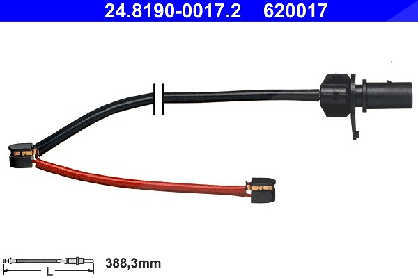 Ate Warnkontakt, Bremsbelagverschleiß [Hersteller-Nr. 24.8190-0017.2] für Audi
