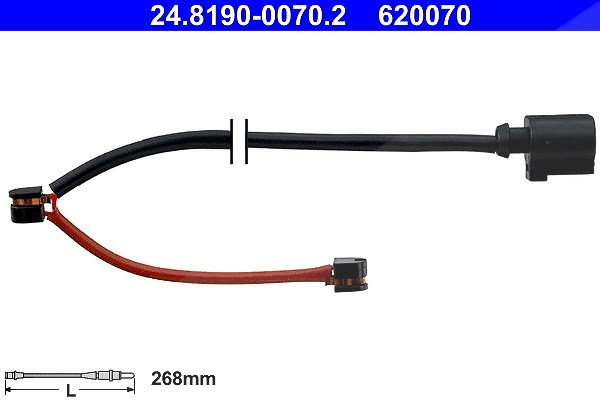 Ate Warnkontakt, Bremsbelagverschleiß [Hersteller-Nr. 24.8190-0070.2] für Porsche