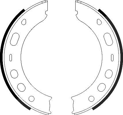 Hella Bremsbackensatz, Feststellbremse [Hersteller-Nr. 8DA355050-661] für Porsche
