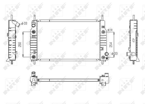 Nrf Kühler, Motorkühlung [Hersteller-Nr. 53748] für Ford