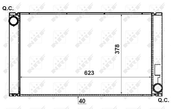 Nrf Kühler, Motorkühlung [Hersteller-Nr. 53731] für BMW
